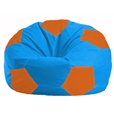 Кресло-мешок Мяч голубой - оранжевый М 1.1-282