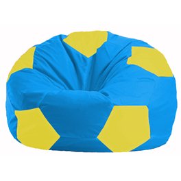 Кресло-мешок Мяч голубой - жёлтый М 1.1-280