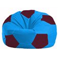 Кресло-мешок Мяч голубой - бордовый М 1.1-281