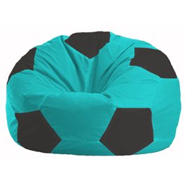 Кресло-мешок Мяч бирюзовый - чёрные М 1.1-283