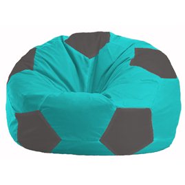 Кресло-мешок Мяч бирюзовый - тёмно-серый М 1.1-287