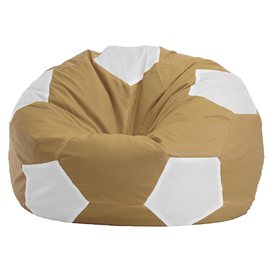 Кресло-мешок "Мяч Стандарт" бежево-белый
