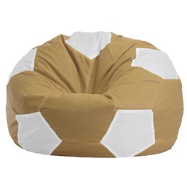 Кресло-мешок "Мяч Стандарт" бежево-белый