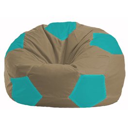 Кресло-мешок Мяч бежевый - бирюзовый М 1.1-98