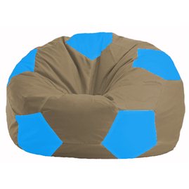 Кресло-мешок Мяч бежевый - голубой М 1.1-96