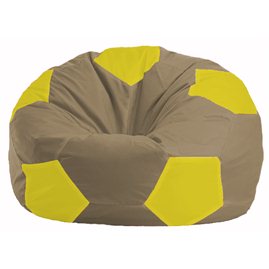 Кресло-мешок Мяч бежевый - жёлтый М 1.1-95