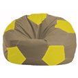 Кресло-мешок Мяч бежевый - жёлтый М 1.1-95