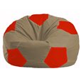 Кресло-мешок Мяч бежевый - красный М 1.1-92