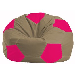 Кресло-мешок Мяч бежевый - малиновый М 1.1-178