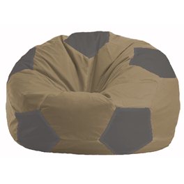 Кресло-мешок Мяч бежевый - серый М 1.1-186