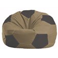 Кресло-мешок Мяч бежевый - тёмно-серый М 1.1-476