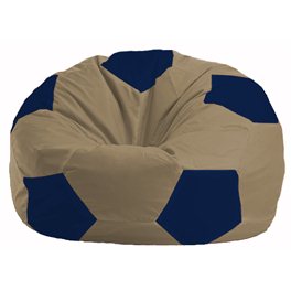 Кресло-мешок Мяч бежевый - тёмно-синий М 1.1-80