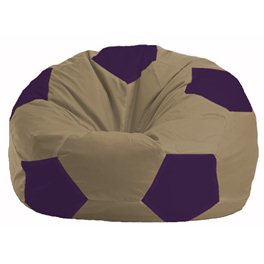 Кресло-мешок Мяч бежевый - фиолетовый М 1.1-78