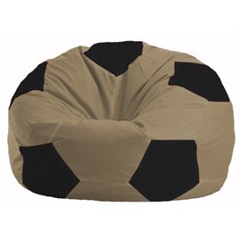 Кресло-мешок Мяч бежевый - чёрный М 1.1-77