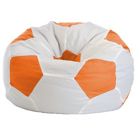 Кресло-мешок Мяч Стандарт бело-оранжевое
