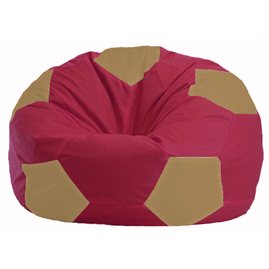 Кресло-мешок Мяч бордовый - бежевый М 1.1-301