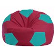 Кресло-мешок Мяч бордовый - бирюзовый М 1.1-311