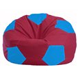 Кресло-мешок Мяч бордовый - голубой М 1.1-310