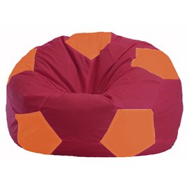 Кресло-мешок Мяч бордовый - оранжевый М 1.1-307