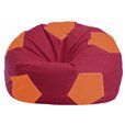 Кресло-мешок Мяч бордовый - оранжевый М 1.1-307