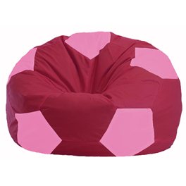 Кресло-мешок Мяч бордовый - розовый М 1.1-306