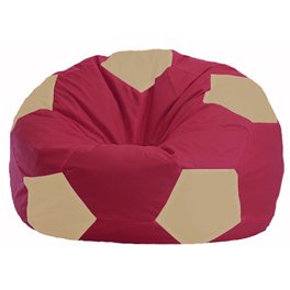 Кресло-мешок Мяч бордовый - светло-бежевый М 1.1-304