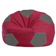 Кресло-мешок Мяч бордовый - серый М 1.1-303