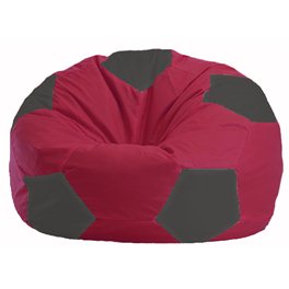 Кресло-мешок Мяч бордовый - тёмно-серый М 1.1-300