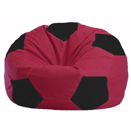 Кресло-мешок Мяч бордовый - чёрный М 1.1-299