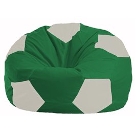 Кресло-мешок Мяч зелёный - белый М 1.1-244