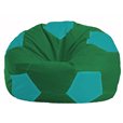 Кресло-мешок Мяч зелёный - бирюзовый М 1.1-243