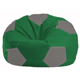 Кресло-мешок Мяч зелёный - серый М 1.1-239