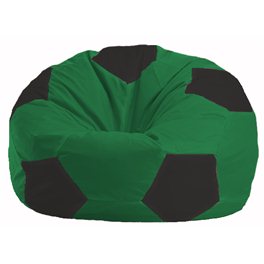 Кресло-мешок Мяч зелёный - чёрный М 1.1-235