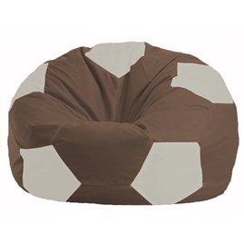 Кресло-мешок Мяч коричневый - белый М 1.1-316