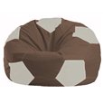 Кресло-мешок Мяч коричневый - белый М 1.1-316