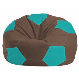 Кресло-мешок Мяч коричневый - бирюзовый М 1.1-317