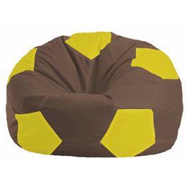 Кресло-мешок Мяч коричневый - жёлтый М 1.1-316