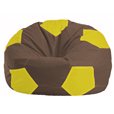 Кресло-мешок Мяч коричневый - жёлтый М 1.1-316