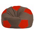 Кресло-мешок Мяч коричневый - красный М 1.1-319