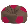 Кресло-мешок Мяч коричневый - малиновый М 1.1-331
