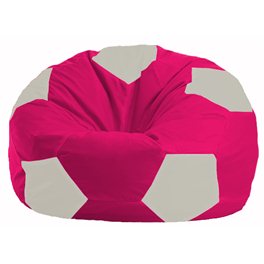 Кресло-мешок Мяч малиновый - белый М 1.1-382