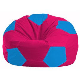 Кресло-мешок Мяч малиновый - голубой М 1.1-385