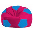 Кресло-мешок Мяч малиновый - голубой М 1.1-385