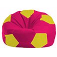 Кресло-мешок Мяч малиновый - жёлтый М 1.1-386