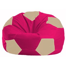 Кресло-мешок Мяч малиновый - светло-бежевый М 1.1-373