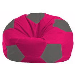 Кресло-мешок Мяч малиновый - тёмно-серый М 1.1-379
