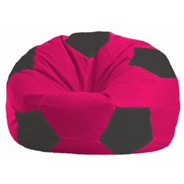 Кресло-мешок Мяч малиновый - чёрный М 1.1-381