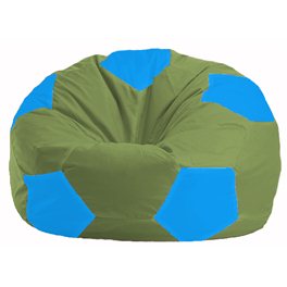 Кресло-мешок Мяч оливковый - голубой М 1.1-229