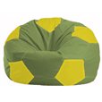 Кресло-мешок Мяч оливковый - жёлтый М 1.1-288