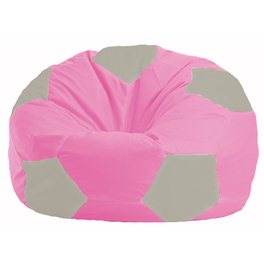 Кресло-мешок Мяч розовый - светло-серый М 1.1-205